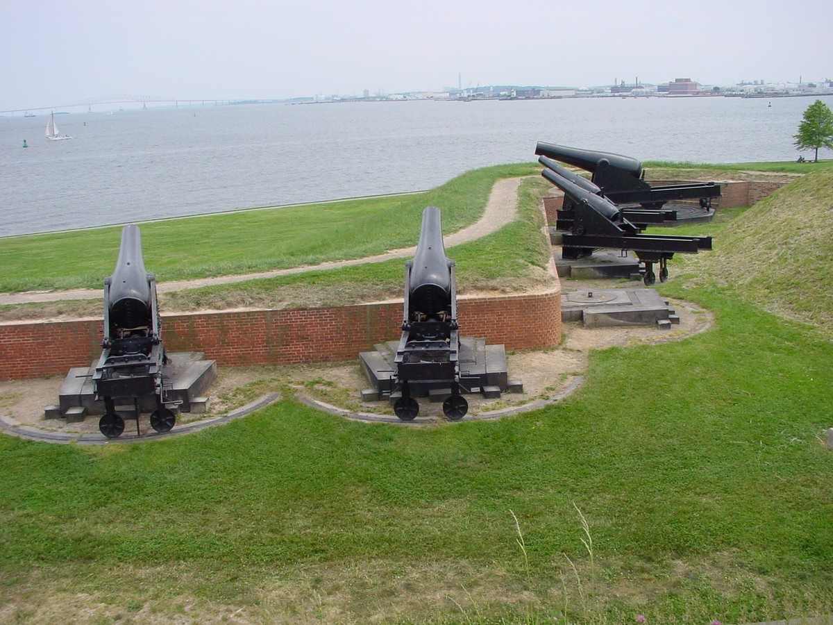 The water battery, looking out over the harbor