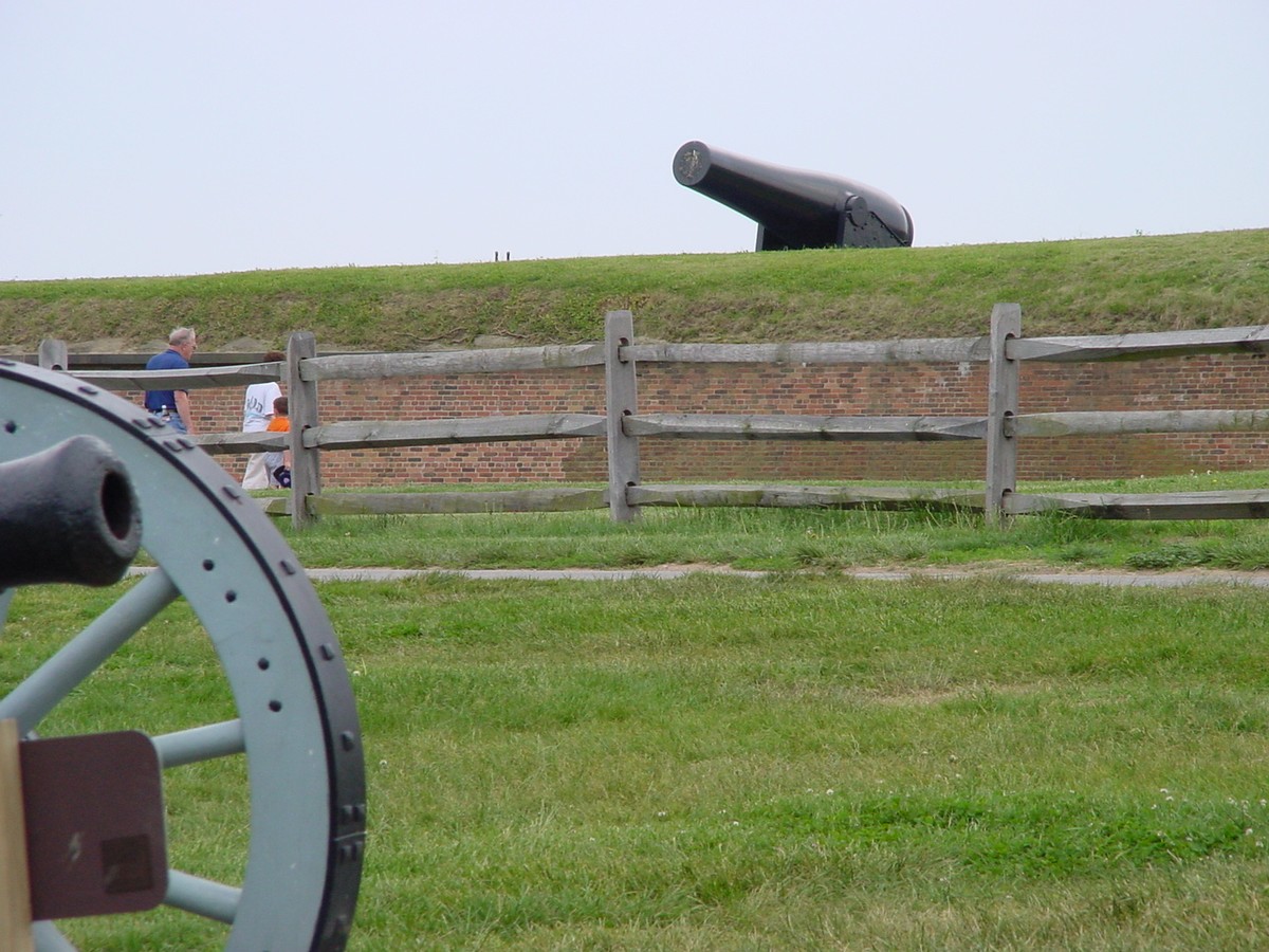 Fort McHenry. The fort has the old flag - the one I bought here was a 50-star. It's retired now, in the closet.
