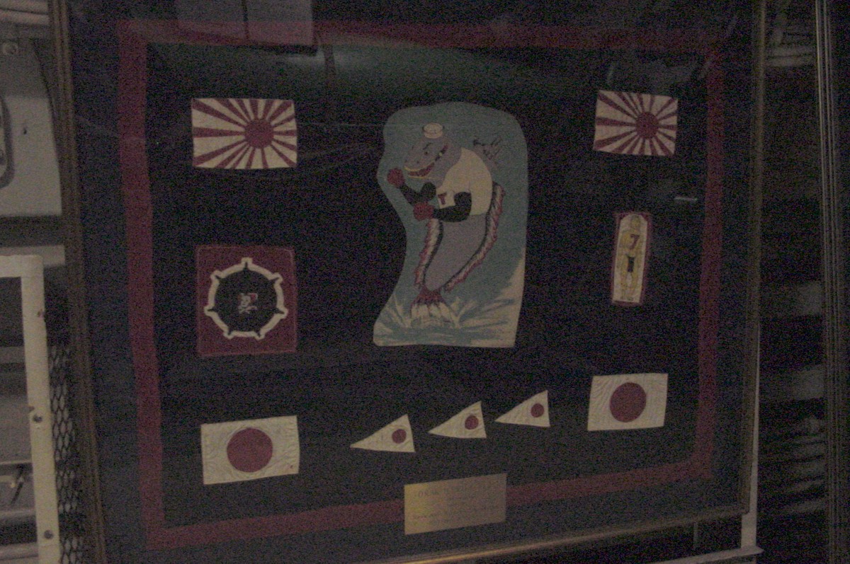 The boat's battle flag