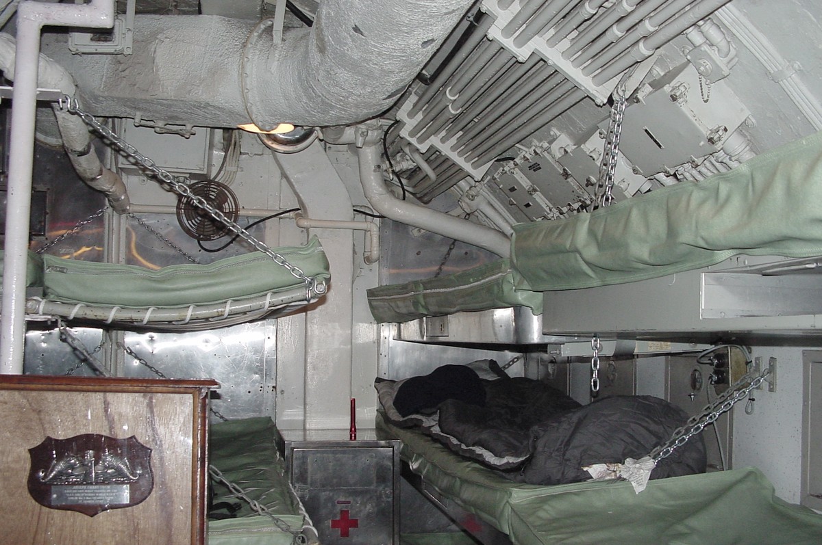 The bunk I tried to sleep in. They are so close together I couldn't turn over, so I switched to an upper - much more comfortable.